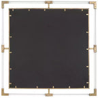 Specchio da parete quadrato Uttermost Balkan con foglia d'oro metallica 40