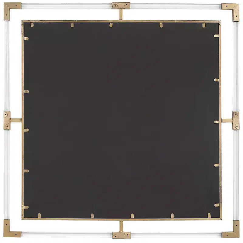 Specchio da parete quadrato Uttermost Balkan con foglia d'oro metallica 40