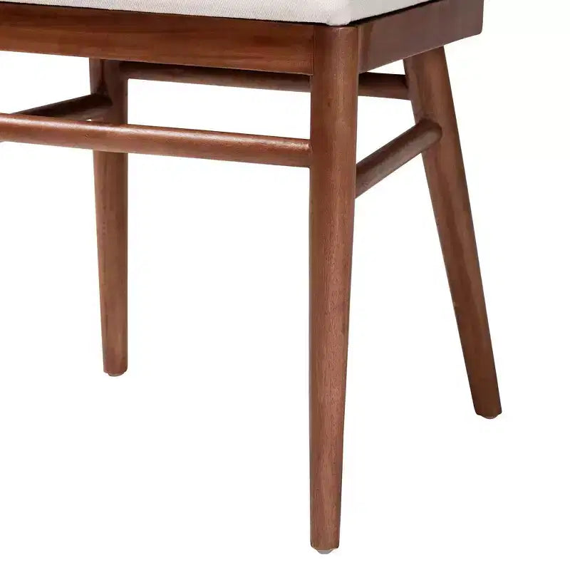 Sedia da pranzo Bali e Pari Denver in legno di acacia e giunco marino bianco/noce: stile bohémien, imbottitura in schiuma