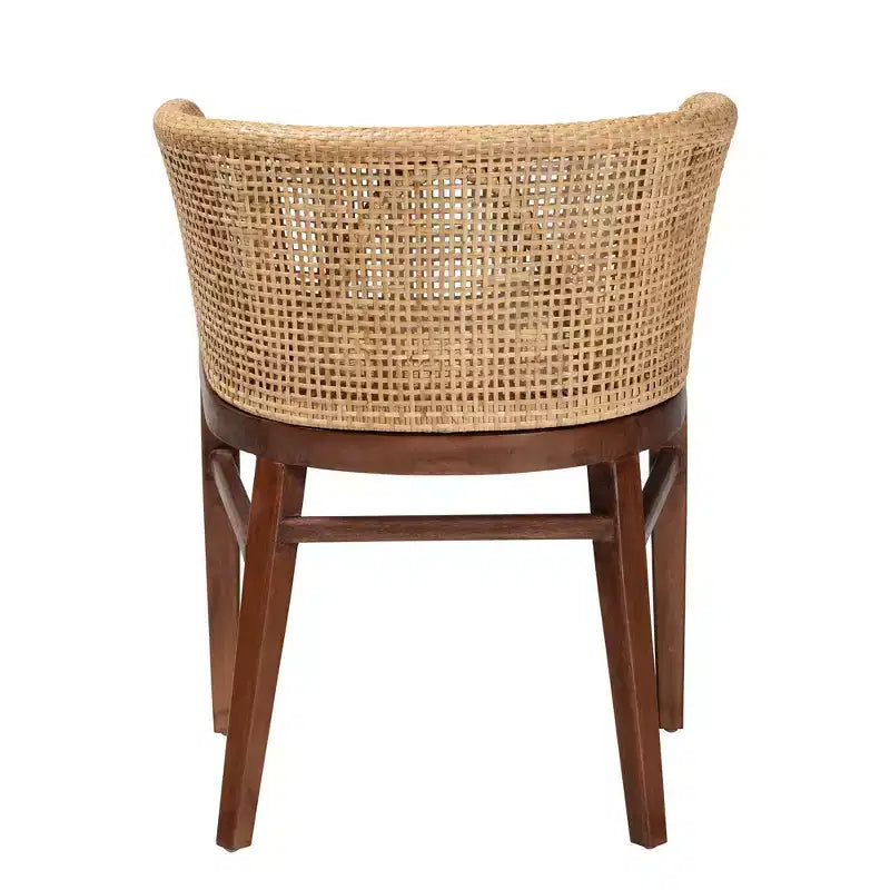 Sedia da pranzo bali & pari Papua: Struttura in acacia, Rattan intrecciato, Design bohémien, Montaggio richiesto