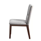 Set di 2 sedie laterali Amalie da 18" Beige - Steve Silver Co.: Mid-Century Modern, Finitura Noce, Rivestimento in Poliestere