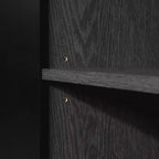 South Shore Arlo Credenza rovere frassino/oro: Credenza moderna con contenitore, Mobiletto da ingresso, Mobile buffet