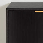 South Shore Arlo Credenza rovere frassino/oro: Credenza moderna con contenitore, Mobiletto da ingresso, Mobile buffet