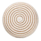 bali & pari Sgabello pouf poggiapiedi Nequiel in erba marina e corda intrecciata bianco/marrone naturale: Rivestimento in cotone, nessun assemblaggio richiesto