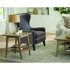 Tavolino Milani Square End Naturale: Legno di Mango, Moderno Metà Secolo, Ripiano - Steve Silver Co.