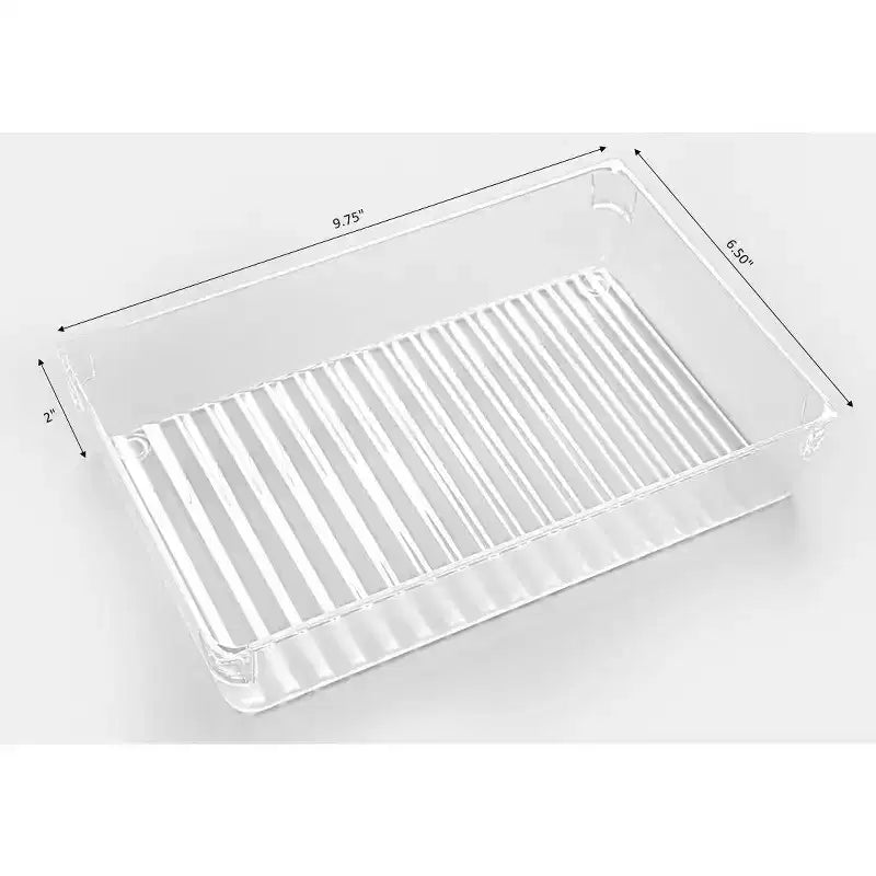 Organizzatore cassetti in plastica trasparente, set da 4