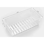 Organizzatore cassetti in plastica trasparente, set da 4