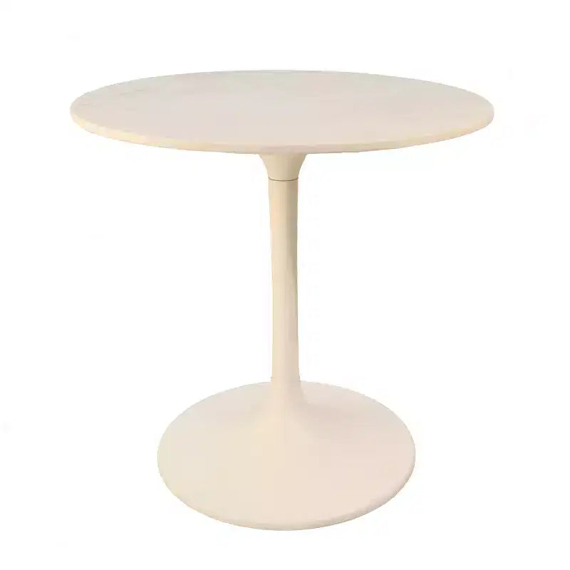 Tavolo da pranzo rotondo in marmo bianco/nero, 2 posti