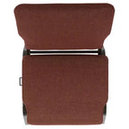 Sedia da auditorium Flash Furniture Advantage – Sedia imbottita impilabile – Seduta larga 52 cm – Tessuto cannella/Struttura venata oro
