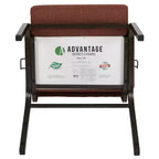 Sedia da auditorium Flash Furniture Advantage – Sedia imbottita impilabile – Seduta larga 52 cm – Tessuto cannella/Struttura venata oro