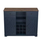 Mobile bar in legno da 47" con pomelli in nichel spazzolato - Home Essentials