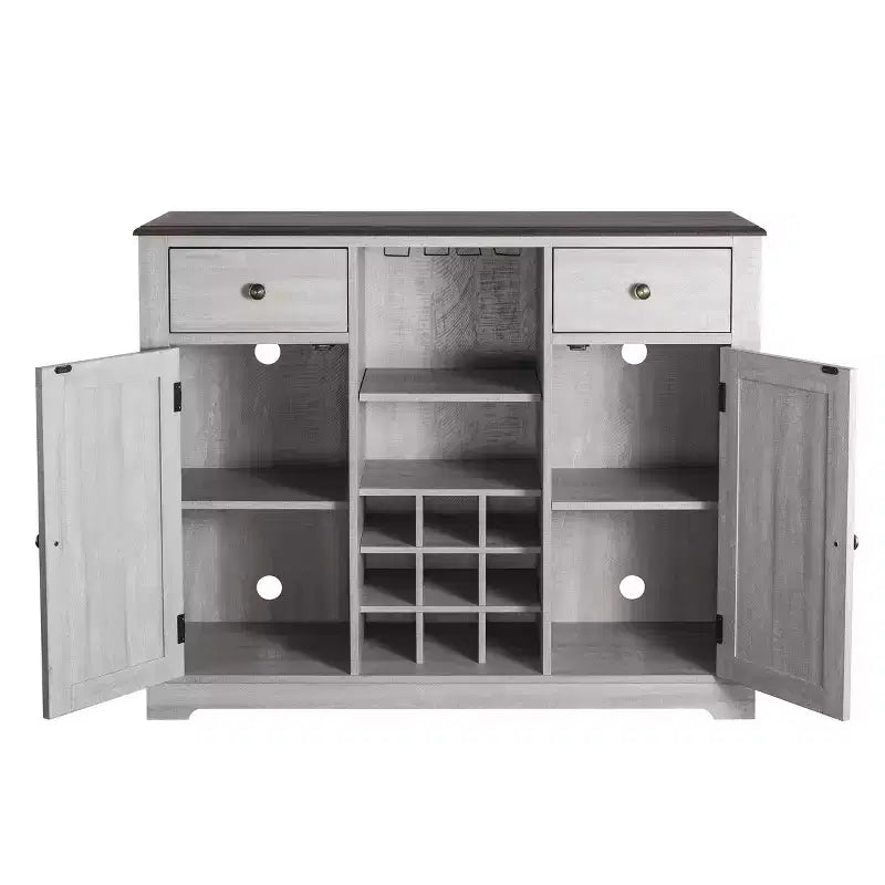 Mobile bar in legno da 47" con pomelli in nichel spazzolato - Home Essentials