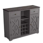 Mobile bar in legno da 47" con pomelli in nichel spazzolato - Home Essentials