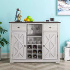 Mobile bar in legno da 47" con pomelli in nichel spazzolato - Home Essentials