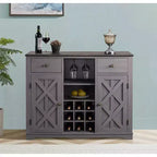 Mobile bar in legno da 47" con pomelli in nichel spazzolato - Home Essentials