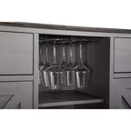 Mobile bar in legno da 47" con pomelli in nichel spazzolato - Home Essentials