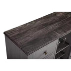 Mobile bar in legno da 47" con pomelli in nichel spazzolato - Home Essentials