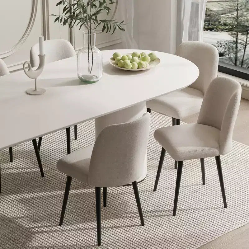 Dovelina Sedia da pranzo moderna, sedie da pranzo imbottite, set da 2