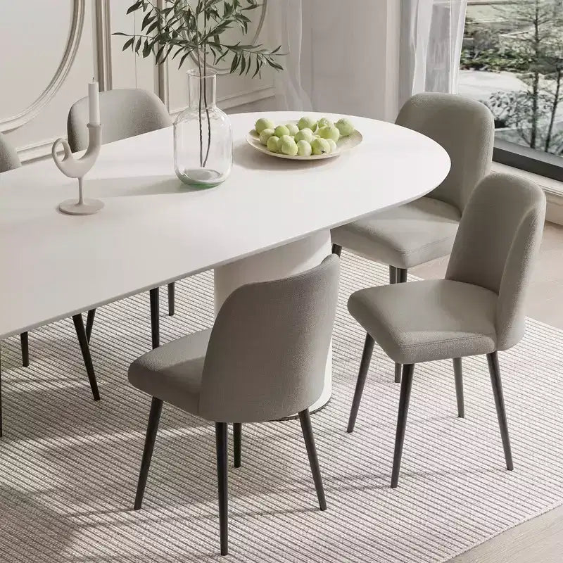 Dovelina Sedia da pranzo moderna, sedie da pranzo imbottite, set da 2