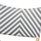 bali & pari Shai Sedia da Bistrò Moderna in Grigio Francese e Bianco con Tessitura e Rattan Naturale