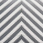bali & pari Shai Sedia da Bistrò Moderna in Grigio Francese e Bianco con Tessitura e Rattan Naturale